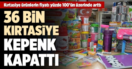 36 BİN KIRTASİYE KEPENK KAPATTI