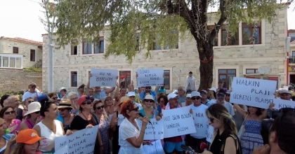 SAHİLDE ÖZEL İŞLETME AÇILMASINA HAVLULU EYLEM