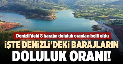 DENİZLİ'DEKİ 8 BARAJIN DOLULUK ORANLARI BELLİ OLDU