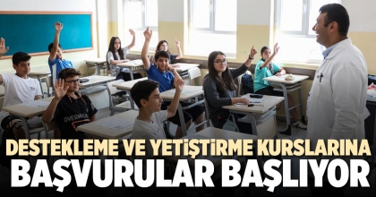 DESTEKLEME VE YETİŞTİRME KURSLARINA BAŞVURULAR BAŞLIYOR