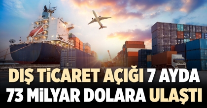 DIŞ TİCARET AÇIĞI 7 AYDA 73 MİLYAR DOLARA ULAŞTI