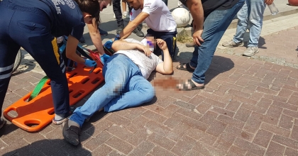 ELEKTRİKLİ BİSİKLET OTOMOBİLLE KAFA KAFAYA ÇARPIŞTI: 1 AĞIR YARALI