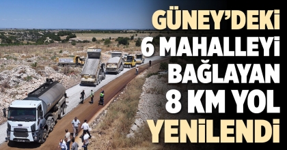 GÜNEY’DEKİ 6 MAHALLEYİ BAĞLAYAN 8 KM YOL YENİLENDİ