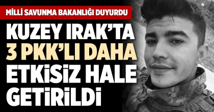 KUZEY IRAK’TA 3 PKK’LI DAHA ETKİSİZ HALE GETİRİLDİ
