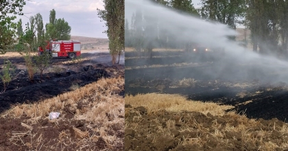 ŞUHUT'TA 3 AYRI NOKTADA ARAZİ YANGINI