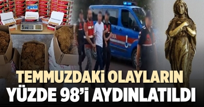 TEMMUZDAKİ OLAYLARIN YÜZDE 98’İ AYDINLATILDI