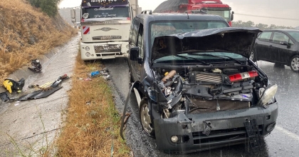 SAĞANAK YAĞIŞ KAZA GETİRDİ