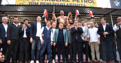 671. TARİHİ ELMALI YAĞLI GÜREŞLERİNDE BAŞPEHLİVAN ALİ GÜRBÜZ