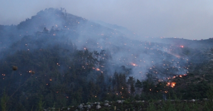 İZMİR'DEKİ YANGINI SÖNDÜRME ÇALIŞMALARI SÜRÜYOR