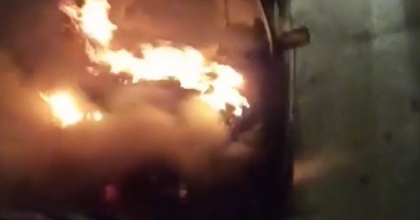 SEYİR HALİNDEKİ OTOMOBİL ALEV ALEV YANDI