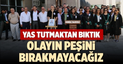 DENİZLİ BAROSU SİLAHLI SALDIRIDA ÖLDÜRÜLEN ERDAL ÇAM İÇİN TÖREN DÜZENLEDİ