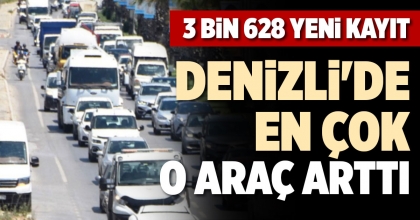 DENİZLİ'DE 3 BİN 628 ARAÇ TRAFİĞE KAYIT OLDU
