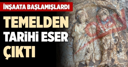DENİZLİ’DE BİR İNŞAATIN TEMEL KAZISINDA TARİHİ ESER BULUNDU