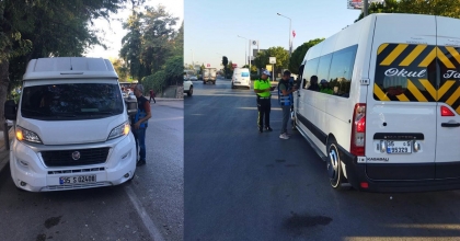 İZMİR'DE OKUL SERVİSİ DENETİMLERİNDE 124 SÜRÜCÜYE CEZA