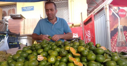 MANDALİNA AYDIN'DAKİ SEMT PAZARINDAKİ TEZGAHLARDA YERİNİ ALDI  