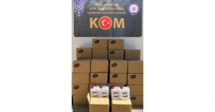 MARMARİS'TE BİN 500 LİTRE ETİL ALKOL ELE GEÇİRİLDİ