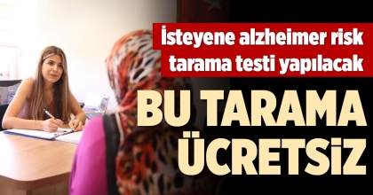 MERKEZEFENDİ BELEDİYESİ ÜCRETSİZ ALZHEİMER RİSK TARAMA TESTİ YAPACAK