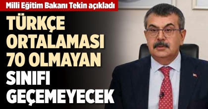 MİLLİ EĞİTİM BAKANI TEKİN AÇIKLADI