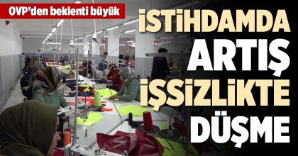 OVP'DEN BEKLENTİ BÜYÜK: İSTİHDAMDA ARTIŞ İŞSİZLİKTE DÜŞME