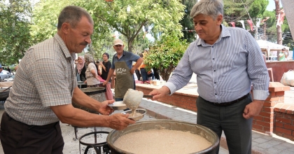 HORSUNLU'DA 15 KAZAN KEŞKEK DAĞITILDI