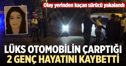 LÜKS OTOMOBİLİN ÇARPTIĞI 2 GENÇ HAYATINI KAYBETTİ