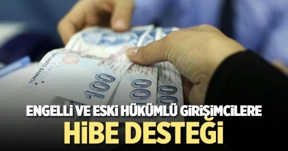 ENGELLİ VE ESKİ HÜKÜMLÜ GİRİŞİMCİLERE HİBE DESTEĞİ