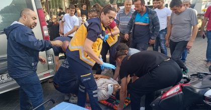 MİNİBÜSLE MOTOSİKLET ÇARPIŞTI