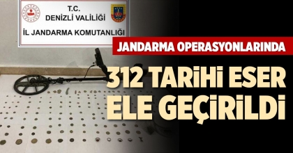 DENİZLİ'DE 312 TARİHİ ESER ELE GEÇİRİLDİ