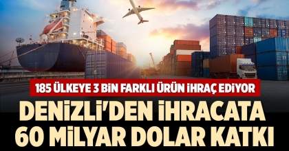 DENİZLİ'DEN İHRACATA 60 MİLYAR DOLAR KATKI