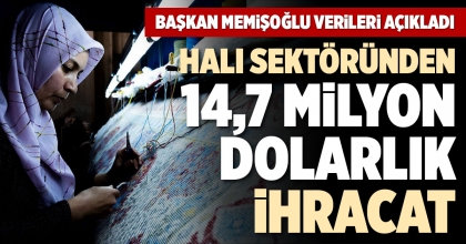 HALI SEKTÖRÜNDEN 14,7 MİLYON DOLARLIK İHRACAT