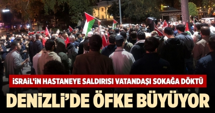 İSRAİL’İN HASTANEYE SALDIRISI VATANDAŞI SOKAĞA DÖKTÜ