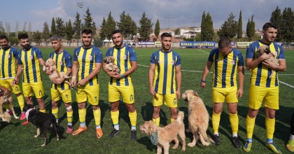 MAÇA SAHİPLENDİRİLMEYİ BEKLEYEN KÖPEKLERLE ÇIKTILAR