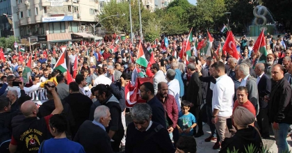 MANİSA'DA FİLİSTİN'E DESTEK GÖSTERİSİ 