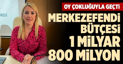 MERKEZEFENDİ BÜTÇESİ 1 MİLYAR 800 MİLYON