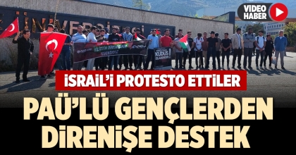 ÜNİVERSİTELİ GENÇLERDEN FİLİSİTİN'E DESTEK