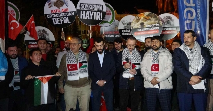 UŞAK’TA FİLİSTİN’E DESTEK EYLEMİ