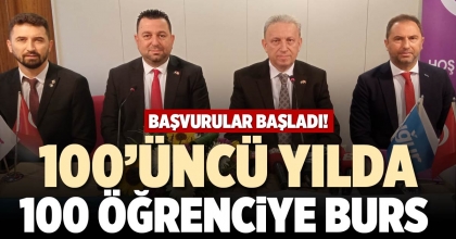 100’ÜNCÜ YILDA 100 ÖĞRENCİYE BURS