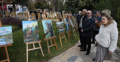 AKTİF YAŞ ALMA MERKEZİ’NDE RESİM SERGİSİNE YOĞUN İLGİ