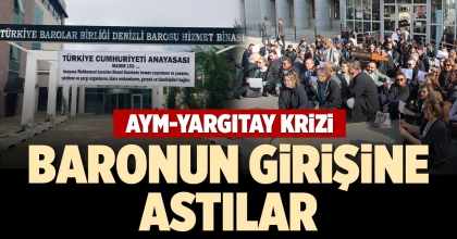 DENİZLİ BAROSU ASTIĞI PANKARTLA DİKKAT ÇEKTİ