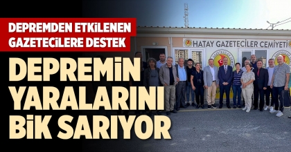 DEPREMDEN ETKİLENEN GAZETECİLERE DESTEK