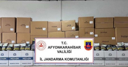 JANDARMA 150 BİN ADET BOŞ MAKARON VE 793 KİLOGRAM KAÇAK TÜTÜN ELE GEÇİRDİ  