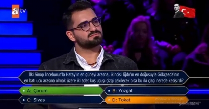 KİM MİLYONER OLMAK İSTER’DE 5 MİLYONLUK SORUYU AÇTIRDI