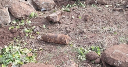 MARMARİS'TE İNŞAAT KAZISINDA HAVAN TOPU BULUNDU