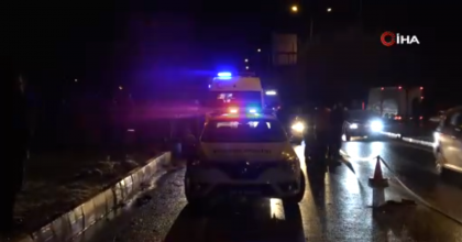 YOLUN KARŞISINA GEÇMEK İSTERKEN CANINDAN OLDU