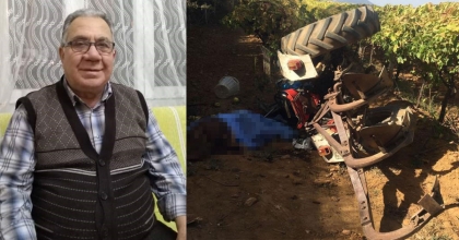 YAŞLI ÇİFTÇİ DEVRİLEN TRAKTÖRÜNÜN ALTINDA KALARAK HAYATINI KAYBETTİ
