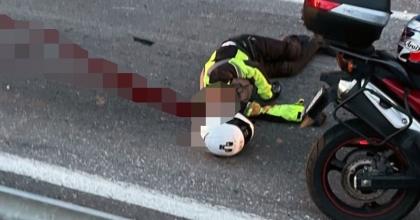 BARİYERLERE ÇARPAN MOTOSİKLET SÜRÜCÜSÜ AĞIR YARALANDI