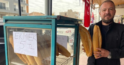 ALAŞEHİR'DE DUYARLI ESNAF EKMEĞİ 5 TL'YE İNDİRDİ