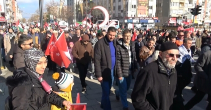 FİLİSTİN’E DESTEK YÜRÜYÜŞÜ