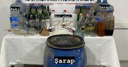 290 LİTRE SAHTE ALKOL ELE GEÇİRİLDİ