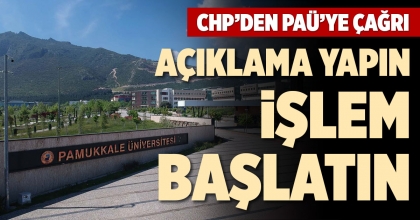 CHP’DEN PAÜ’YE ÇAĞRI
